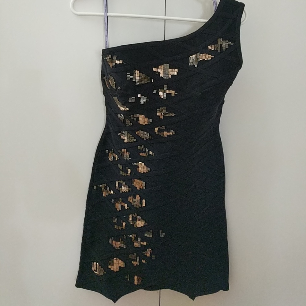 Herve Leger bandage knit dress with beading - Picture 2 of 5